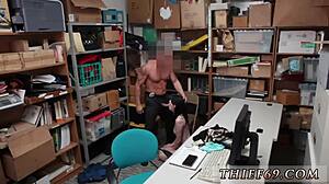 Emo teen gets caught and fucked by police officers