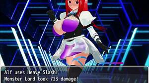 Girl b hero fights monster lord in scenes?