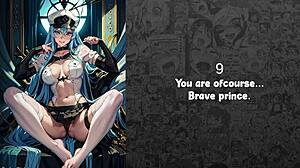 Femdom anime featuring roleplay of a submissive prisoner