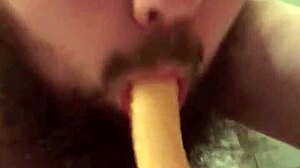 Young Gay Chub Sucks Dildo And Rides It Deeply