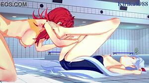 yo, ruri hoshino and festenia muse get wild in lesbian hentai action from martian successor nadesico