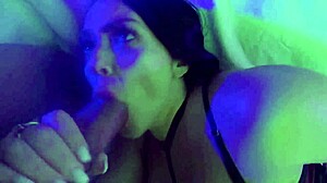 Puerto Rican beauty enjoys a big black cock