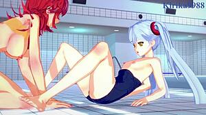 yo, ruri hoshino and festenia muse get wild in lesbian hentai action from martian successor nadesico