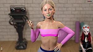 Athletic hentai girl feels rough passion post-fitness