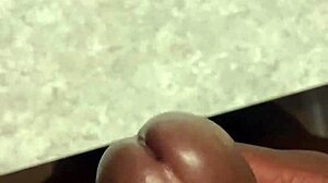 Huge Cumshot Covers Bathroom Counter. Horny Solo In Pov Close Up.