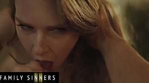 Family Sinners: Showstopper Chick's Pussy Pounded Spread Eagle, Huge Facial Awaits