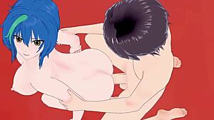 Rias and Xenovia in intense highschool DxD hentai action