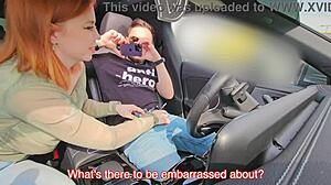 Amateur Swallows Driver's Sperm After Deepthroat