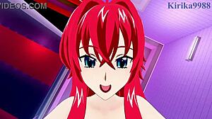 Rias and Xenovia in intense highschool DxD hentai action