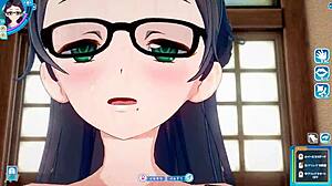 in this koikatsu sunshine episode, the plain girl with glasses gets intimate in face-to-face sitting position