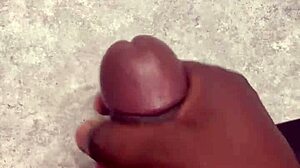 Huge Cumshot Covers Bathroom Counter. Horny Solo In Pov Close Up.