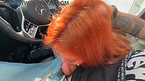 Amateur Swallows Driver's Sperm After Deepthroat