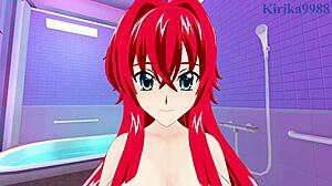 Rias and Xenovia in intense highschool DxD hentai action