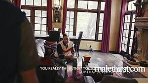 straight guy deepthroats and gets assfucked by girlfriend's gay friend. raw cheating action unfolds!