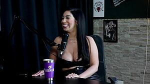 Gay fetish Amy Yamaguchi's sheer red outfit in group sex