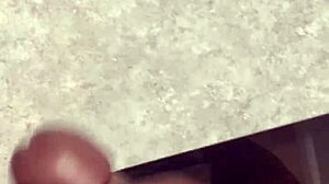 Huge Cumshot Covers Bathroom Counter. Horny Solo In Pov Close Up.