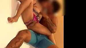 The cuckold records his wife as the lover passionately makes love to her, focusing on her wet vagina.