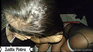 Wild Outdoor Orgy with Tattooed Amateurs at Glory Hole