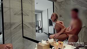 Just Checked In and Fucking Petite 18+ in Bathroom!