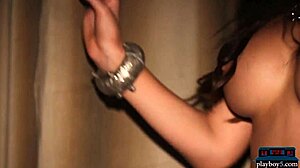 Big boobs milf model strips in black lingerie miranda nicole