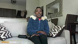 Petite African Model Surrenders to Hung White Producer at Casting Session