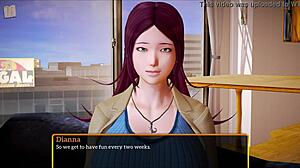 Amateur game walkthrough with erotic story and big tits