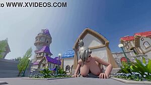 Mercy Towers Over Blizzard World Spawn in Kinky Crossdressing Scene