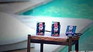 Wet Screaming Orgasm From Fingering And Vibrator In Pool Solo