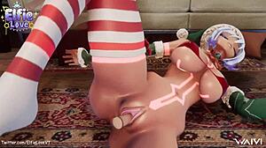 3D Christmas roleplay with toy play for your pleasure