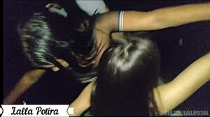 Wild Outdoor Orgy with Tattooed Amateurs at Glory Hole