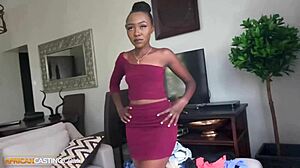 Petite African Model Surrenders to Hung White Producer at Casting Session