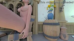 Mercy Towers Over Blizzard World Spawn in Kinky Crossdressing Scene