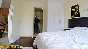 thick ebony maid bends over for confused boss