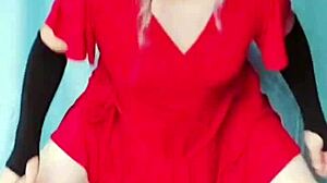 Blue Dress Crossdresser Shows Off Sexy Twink Booty