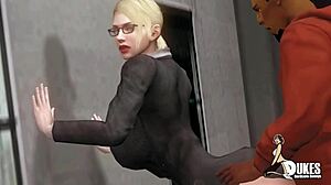 Uncensored boss lady gets fucked by big black cock