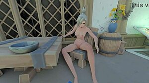 Mercy Towers Over Blizzard World Spawn in Kinky Crossdressing Scene