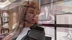 fashionbusiness babe steams up in hot 3d cartoon shower scene