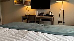 One bed, two colleagues: an accidental start of a hot scene