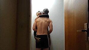 Cameras catch friends hooking up in hallway after gym