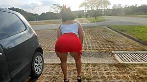 Brazilian Milf Teasing In Parking?