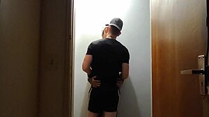 Cameras catch friends hooking up in hallway after gym