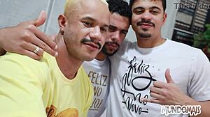 Friends Reciprocate New Year Gifts With Cock In Ass.