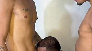 i was the pot for a couple, fucked and milked two guys' asses