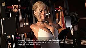 Blonde Anime Girl With Big Tits And Ass In Gym Hentai.