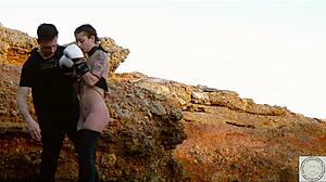 Boxer Tied Up and Spanked Before Rimming Dom by Balearic Sea. Real Warrior Domination Session Begins with Mythology Themes.