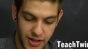 I’m so into skinny twink Elijah White getting pounded hard after a naughty gay blowjob