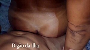 Double penetration and facial cumshot in a threesome with a curvy amateur