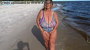 Curvy Mature Shows Big Tits in Beach Bikini Preview