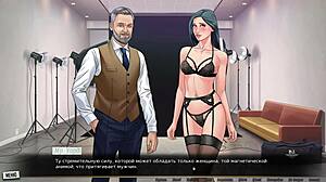 Beautiful boobs and hot anal sex in a popular anime game