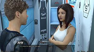 Wanna join us for a bisexual threesome in space with huge tits?